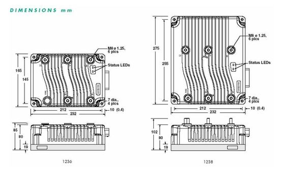1238/12386 24V-80V AC Motor Controller for Forklift Single Package Size 26.6X12X21 Cm