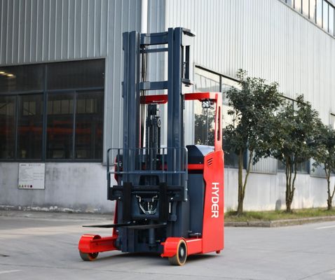 Electric Reach Forklift 1.6ton Hydraulic Stacking Truck for Narrow Aisle Warehouse