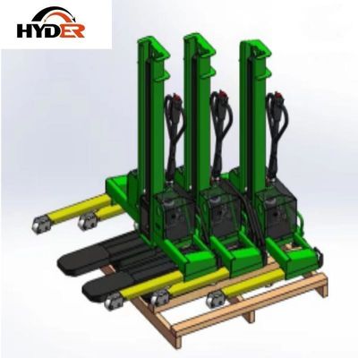 Full Electric Straddle Self Lifting Stacker with 500kg Load Capacity 1.3m Lift Height