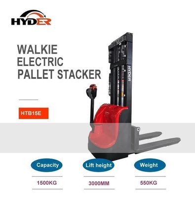Electric 1500 Kg Pallet Lifter Stacker Htb15e by Hyder with Lead Acid Battery 48V 32ah