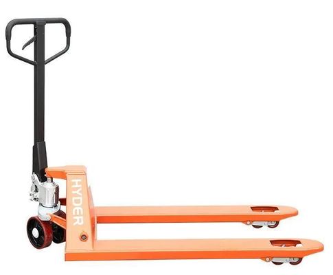 Polyurethane Steer Wheels Pallet Truck with Manual Fuel Operation and 5500-Lb Capacity
