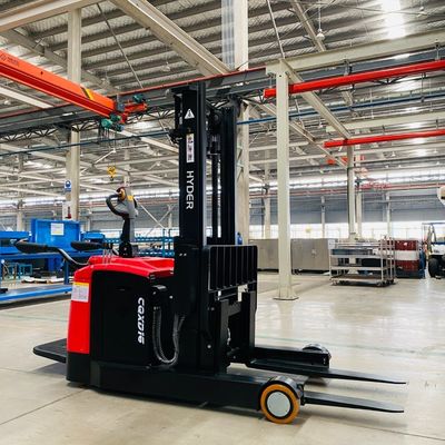 Narrow Aisle Standing on Pedal Electric Reach Trucks with Lift height 5000mm 1.5t