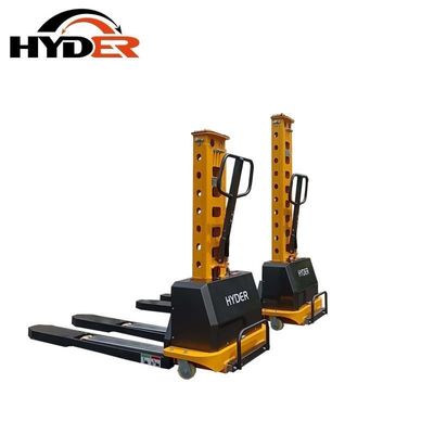 1250mm Fork Length Hyder 1000kg Semi Electric Self-Loading Stacker Portable Forklift